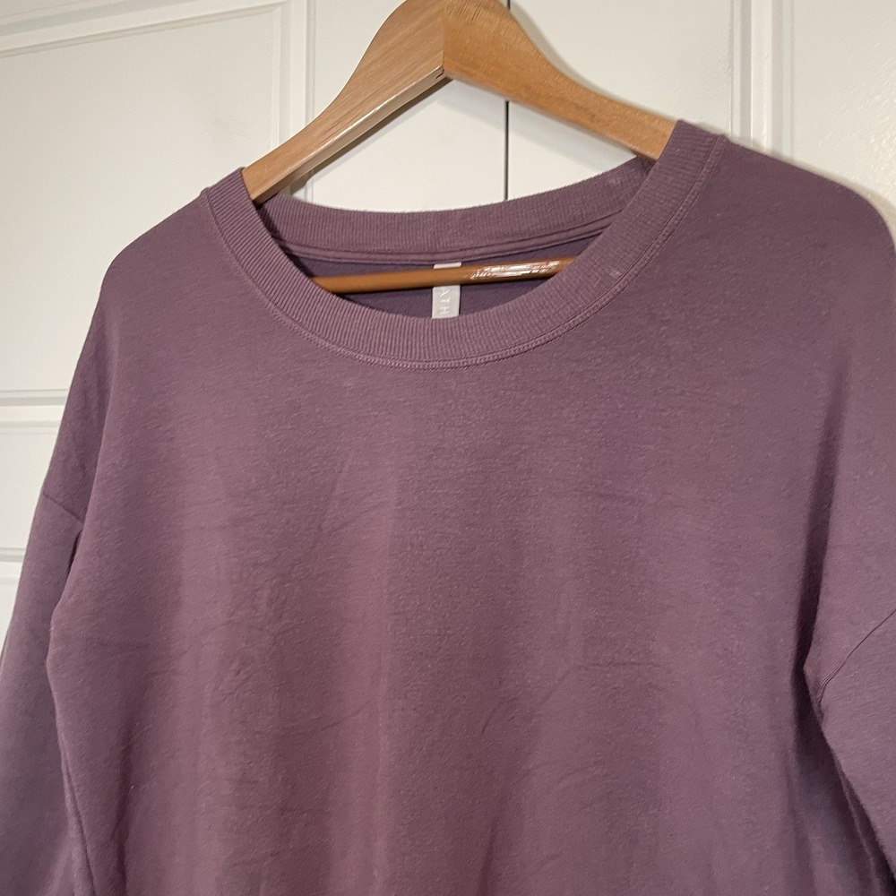 Athleta Purple Long Sleeve Top Thumb Hole Athletic Casual Pullover S - Picture 4 of 10